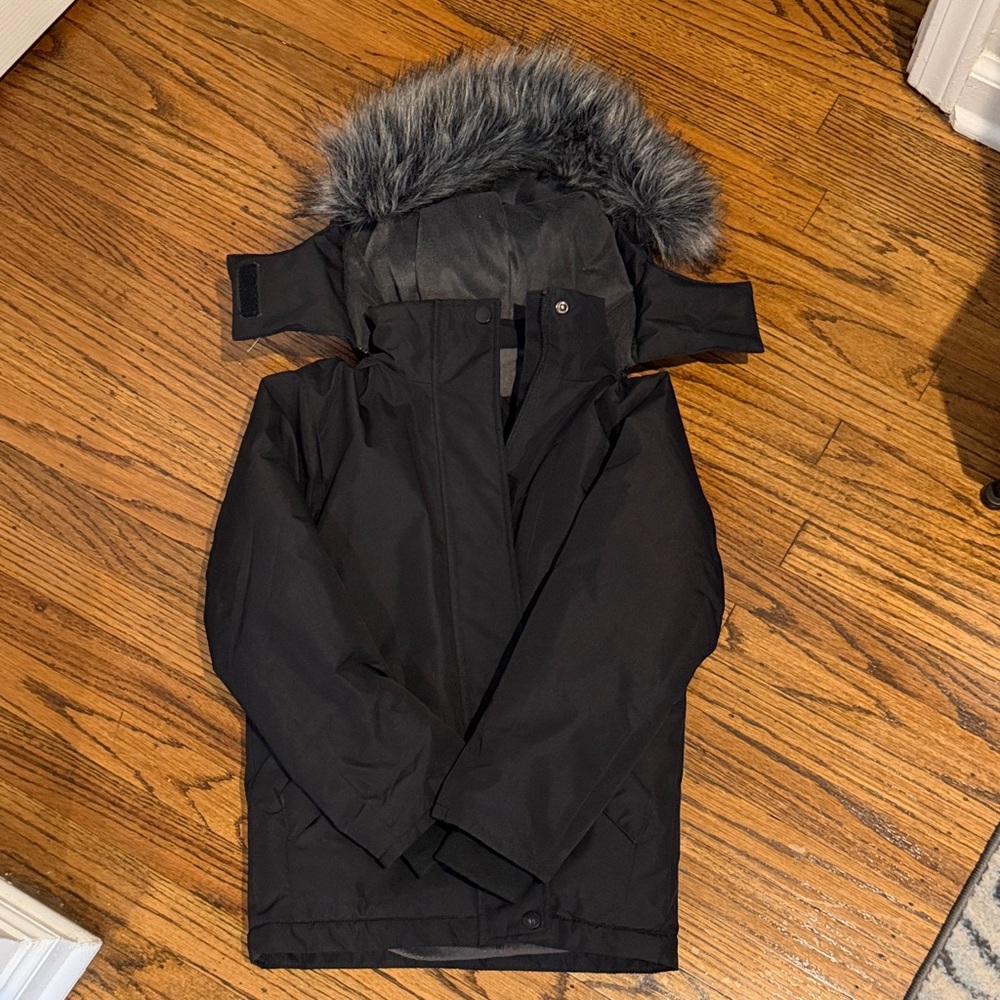 Kids Winter Jacket with Fur Hood
